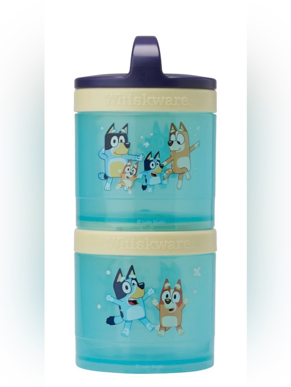 NWT Whiskware Stackable 2pc Food Storage Snack Jar - Bluey Kids Snack Container